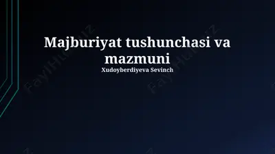 majburiyat tushunchasi va mazmuni — PPTX