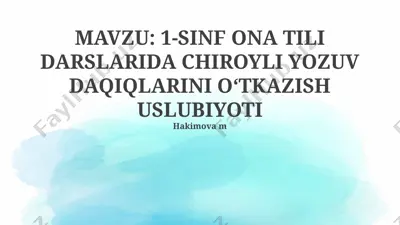 chiroyli bayon yozish amaliy mashqlari va topshiriqlar — PPTX
