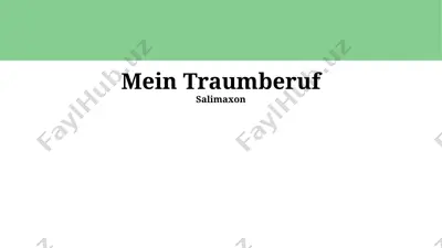 mein traumberuf — PPTX