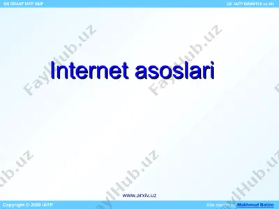internet asoslari — PPT
