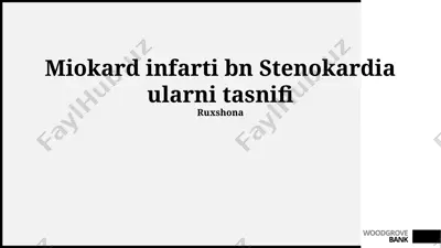miokard infarkti va stenokardia tasnifi — PPTX