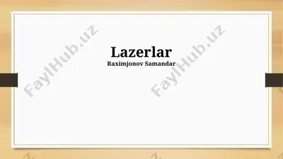 lazerlar — PPTX