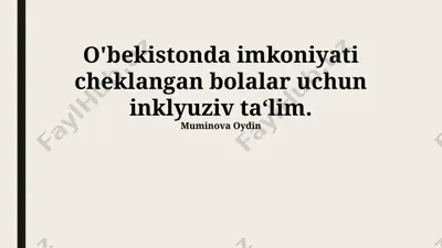 inklyuziv ta‘lim — PPTX