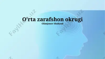 markaziy zarafshon okrugi — PPTX