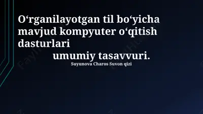 ovozni tanib olish texnologiyalari — PPTX