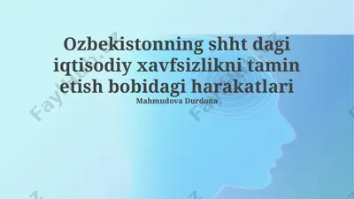 turistlikni rivojlantirish — PPTX