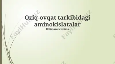 aminokislotalar — PPTX