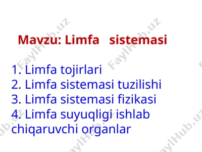 limfa sistemasi — PPTX