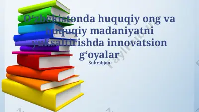 huquqiy bilimlarni ommaboplashtirish usullari — PPTX