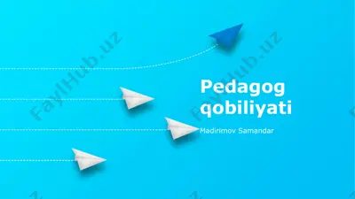 pedagog qobiliyati — PPTX