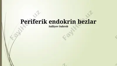 periferik endokrin bezlar — PPTX