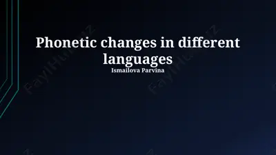 phonetic changes in different languages — PPTX