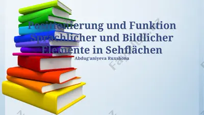 positionierung und funktion sprachlicher und bildlicher elemente in sehflächen — PPTX