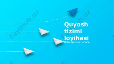 quyosh tizimi loyihasi — PPTX