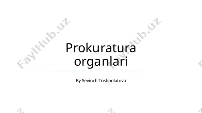 prokuratura organlari — PPTX