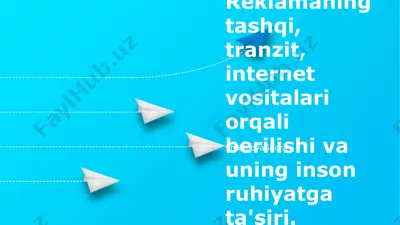 psixologik manipulyatsiya va reklama: tashqi, transport va internet reklamalari — PPTX