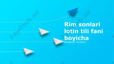 lotin grammatikasi bo'yicha rim qo'shimchalari turlari — PPTX