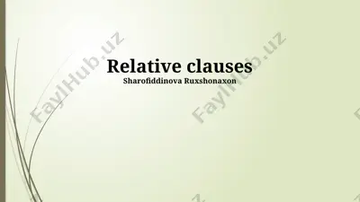 relative clauses — PPTX