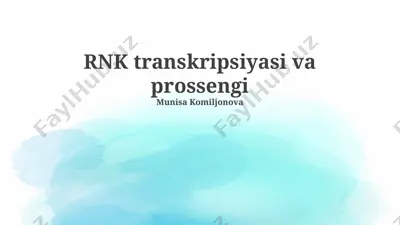 rnk transkripsiyasi va prossengi — PPTX
