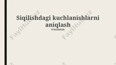 issiqlik siqilishi — PPTX