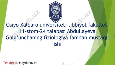 bez toʻqimasini elektrofiziologiyasi — PPTX