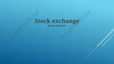 stock exchange — PPTX