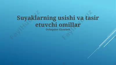 osteoporoz va suyak mo`rtligi — PPTX