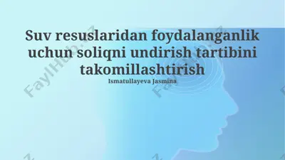 soliqni undirish tartibini takomillashtirish — PPTX