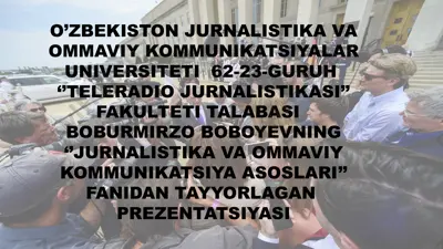 jurnalistikaning xalqaro va milliy tashkilotlari — PPTX