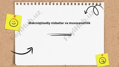 makroiqtisodiy nisbatlar va muvozanatlilik — PPTX