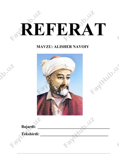 alisher navoiy referati — DOCX
