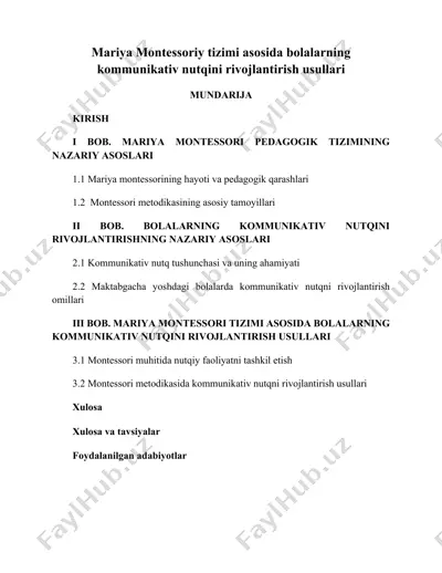 bolalarning kommunikativ nutqini rivojlantirish usullari — DOCX
