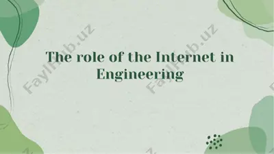 the role of the internet in engineering — PDF