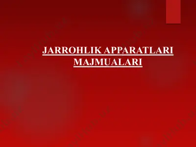 jarrohlik apparatlari — PPTX