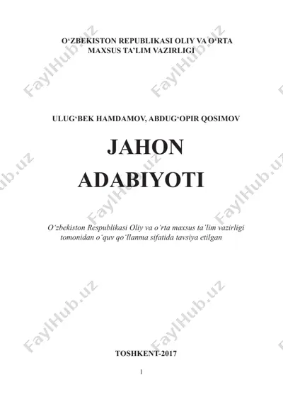 "jahon adabiyoti" — PDF