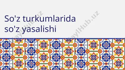 so'z turkumlari — PPTX