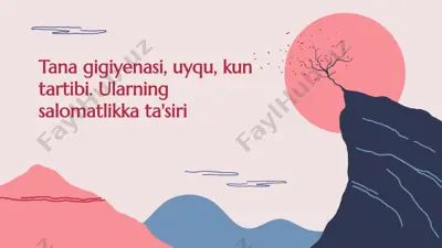 gigienik gigiena va salomatlik — PPTX