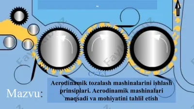 aerodinamik tozalash mashinalarini ishlash prinsiplari — PPTX