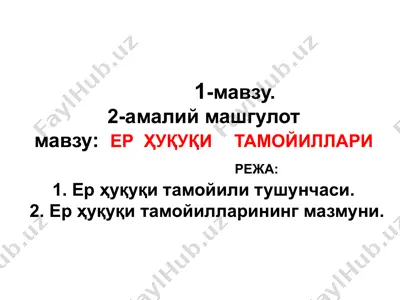 er huquqi tamoyillari — PPTX