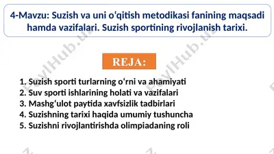 suzish va uni o‘qitish metodikasi — PPTX