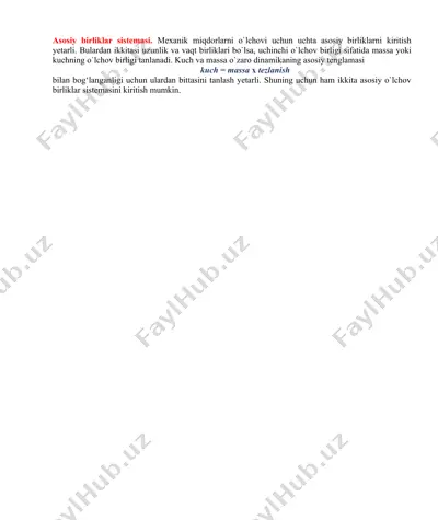 mexanika asoslari — PPTX