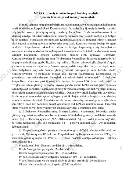 ijtimoiy ta’minot huquqi fanining manbalari — DOCX