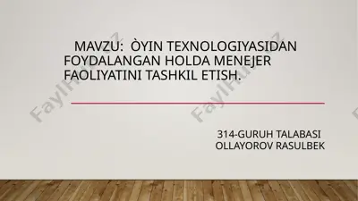 menejerlik — PPTX