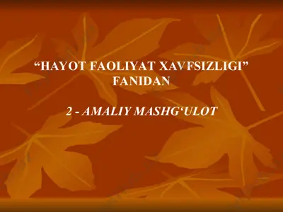 shaxsiy himoya vositalari va ulardan foydalanish — PPT