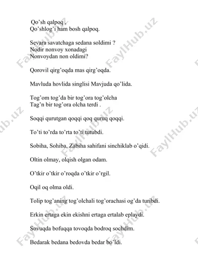 tez aytishlar — DOC