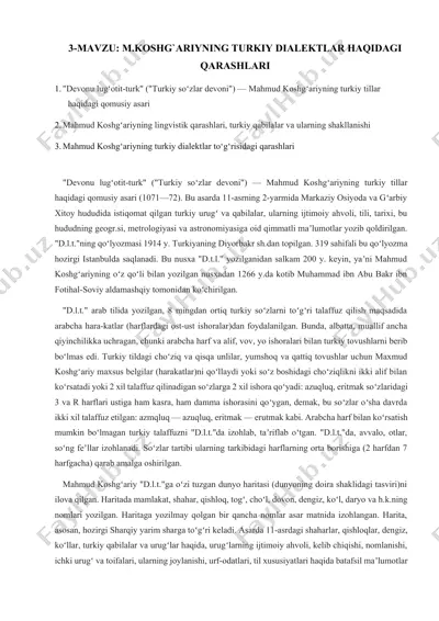 "devonu lug`otit-turk" ("turkiy so`zlar devoni") — DOCX