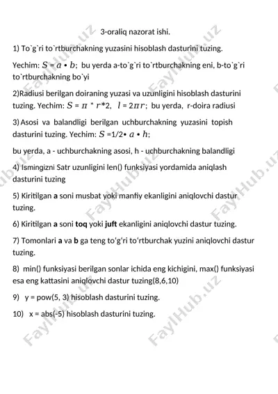 geometriya masalalar — DOCX