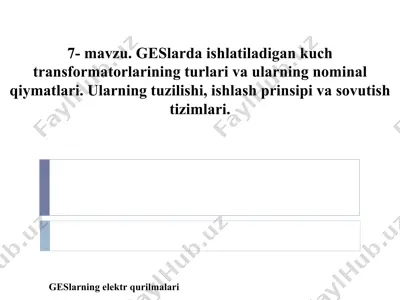 elektr transformatorlar — PPT
