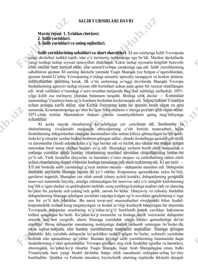 salib yurishlari davri — PDF