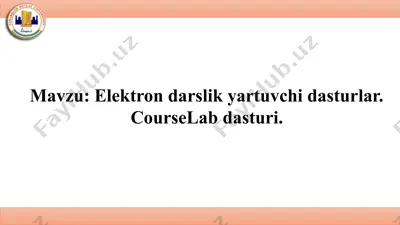 courselab dasturi — PPTX